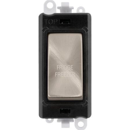 Click Grid Pro GM2018BKBS-FF Double Pole Switch Module Black Brushed Stainless Fridge Freezer
