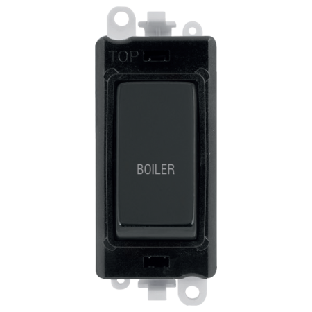 Click Grid Pro GM2018BKMB-BL Double Pole Switch Module Matt Black Boiler