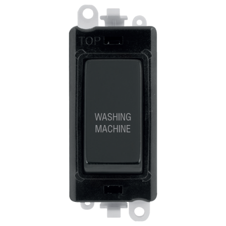 Click Grid Pro GM2018BKMB-WM Double Pole Switch Module Matt Black Washing Machine