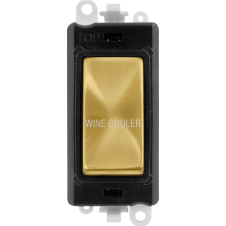 Click Grid Pro GM2018BKSB-WC Double Pole Switch Module Black Satin Brass Wine Cooler