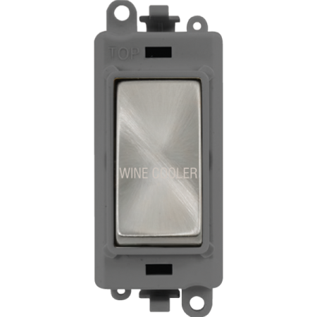 Click Grid Pro GM2018GYSC-WC Double Pole Switch Module Grey Satin Chrome Wine Cooler
