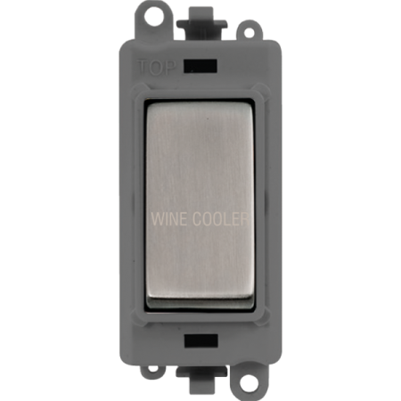 Click Grid Pro GM2018GYSS-WC Double Pole Switch Module Grey Stainless Steel Wine Cooler