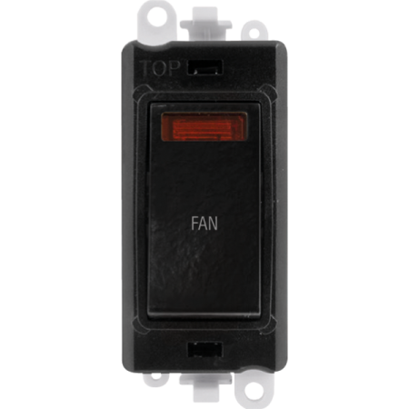 Click GridPro GM2018NBK-FN 20AX Double Pole Switch with Neon Module printed