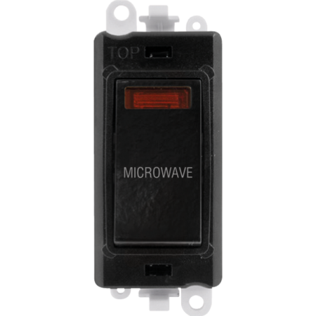 Click GridPro GM2018NBK-MW 20AX Double Pole Switch with Neon Module printed