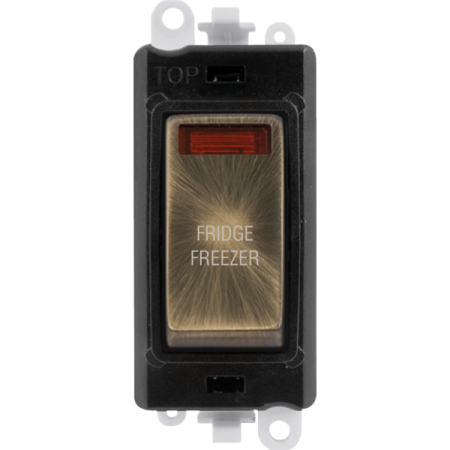 Click GridPro GM2018NBKAB-FF 20AX Double Pole Switch with Neon Module printed