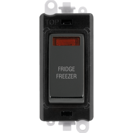 Click GridPro GM2018NBKBN-FF 20AX Double Pole Switch with Neon Module printed