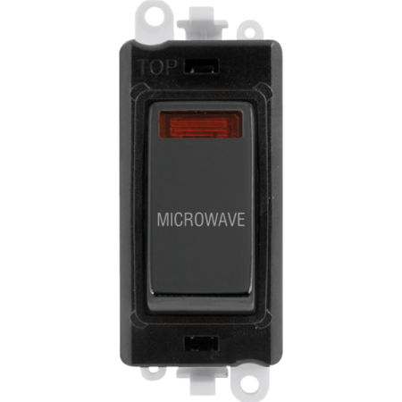 Click GridPro GM2018NBKBN-MW 20AX Double Pole Switch with Neon Module printed