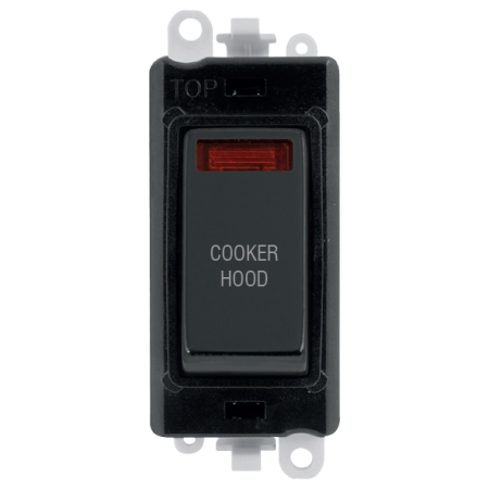 Click GridPro GM2018NBKMB-CH Matt Black 20AX 2 Pole Neon COOKER HOOD Switch Module