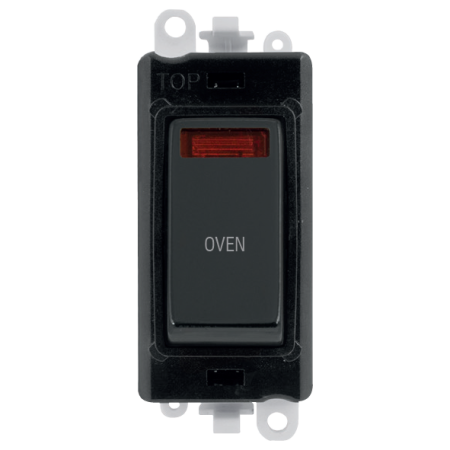 Click Grid Pro GM2018NBKMB Double Pole Switch Module with Neon Matt Black