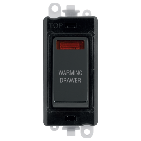 Click Grid Pro GM2018BKMB-WDR Double Pole Switch Module Matt Black Warming Drawer