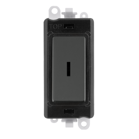 Click Gridpro Double Pole Key Switch Module Matt Black | GM2046BKMB