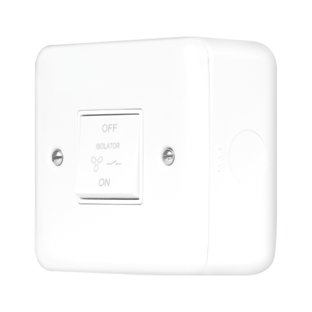 Click Metal Clad Pro Polar White 10A 3 Pole Fan Isolation Plate Switch MCP020PW