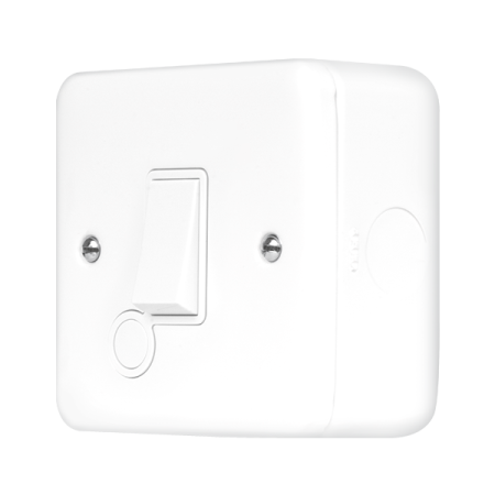 Click Metal Clad Pro Polar White 20A Double Pole Plate Switch With Optional Flex Outlet MCP022PW