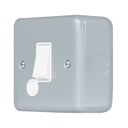 Click Metal Clad Pro Grey 20A Double Pole Plate Switch With Optional Flex Outlet MCP022