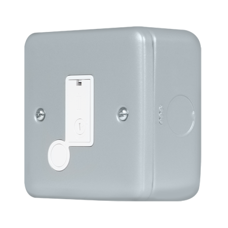 Click Metal Clad Pro Grey 13A Fused Connection Unit With Optional Flex Outlet MCP050
