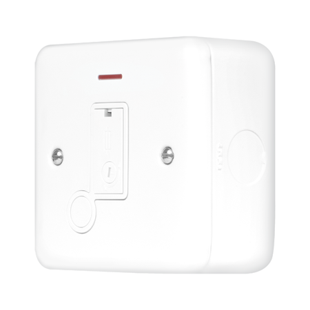 Click Metal Clad Pro Polar White 13A Fused Connection Unit With LED & Optional Flex Outlet MCP053PW
