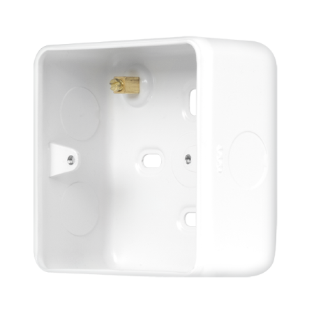 Click Metal Clad Pro Polar White 1 Gang 40mm Deep Mounting Box MCP083PW