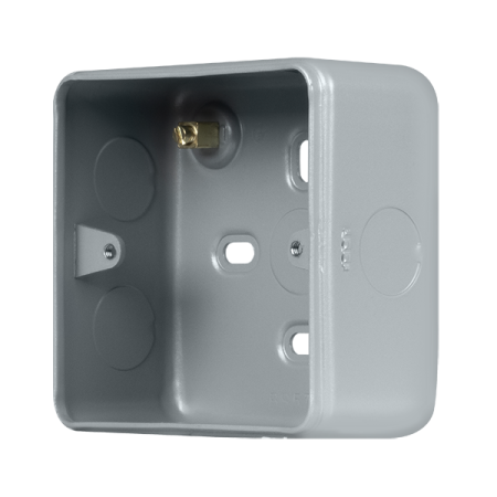 Click Metal Clad Pro Grey 1 Gang 40mm Deep Mounting Box MCP083