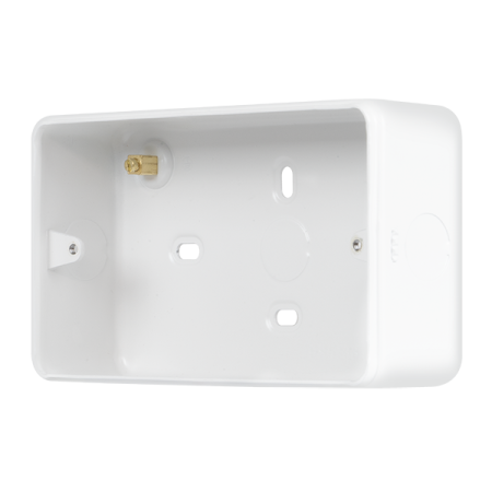 Click Metal Clad Pro Polar White 2 Gang 40mm Deep Mounting Box MCP084PW
