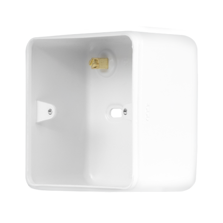 Click Metal Clad Pro Polar White 1 Gang 50mm Deep Mounting Box (No Knockouts) MCP087BPW