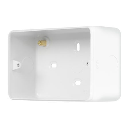 Click Metal Clad Pro Polar White 2 Gang 50mm Deep Mounting Box MCP088PW