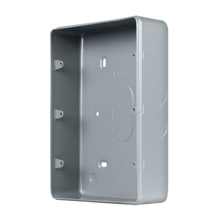 Click Metal Clad Pro Grey 3 Tier 50mm Deep Mounting Box MCP090