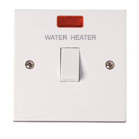 Click Polar 20A Double Pole Water Heater Switch with Neon PRW042