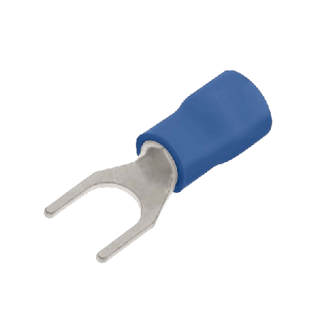 Unicrimp Q-Crimp Blue Spade Terminals 3.5mm Studs (Narrow) (PK100)