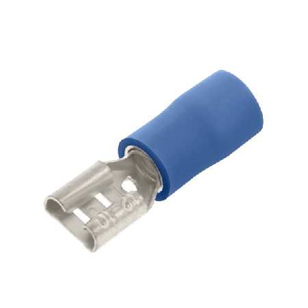 Unicrimp Q-Crimp Blue Female Push-on Terminals 8.5mm x 0.8mm (PK100)