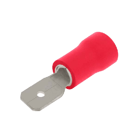 Unicrimp Q-Crimp Red Male Push-on Terminals 2.8mm x 0.8mm (PK100)