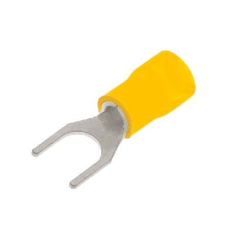 Unicrimp Q-Crimp Yellow Spade Terminals 3.5mm Studs (Narrow) (PK100)