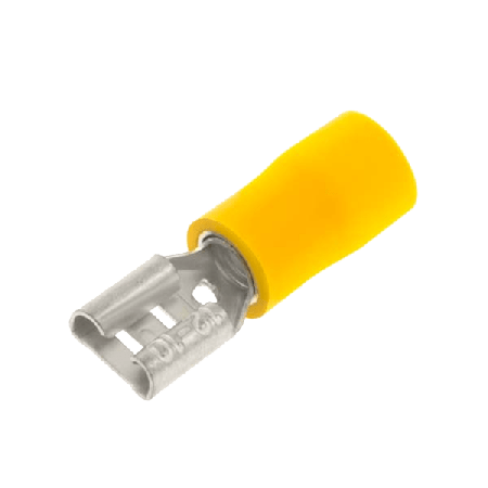 Unicrimp Q-Crimp Yellow Female Push-on Terminals 9.4mm x 1.2mm (PK100)