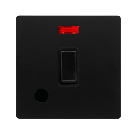 Click Definity Screwless 20A Double Pole Switch With Neon & Flex Outlet | SFBK023BK