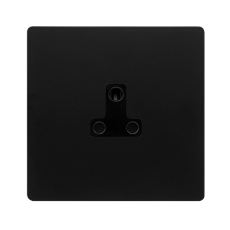 Click Definity Screwless 2A Round Pin Socket Matt Black | SFBK039BK