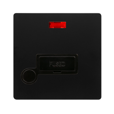 Click Definity Screwless 13A Fused Connection Unit With Neon & Optional Flex Outlet | SFBK053BK