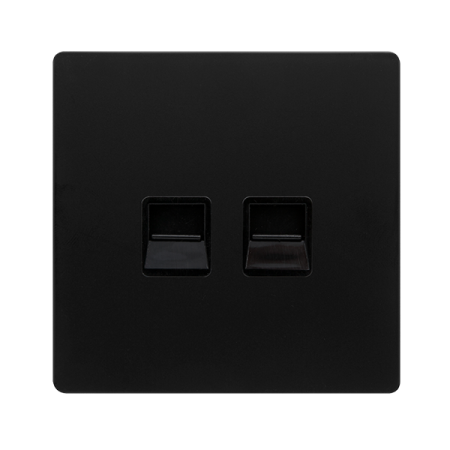 Click Definity Screwless Twin Telephone Master Outlet | SFBK121BK