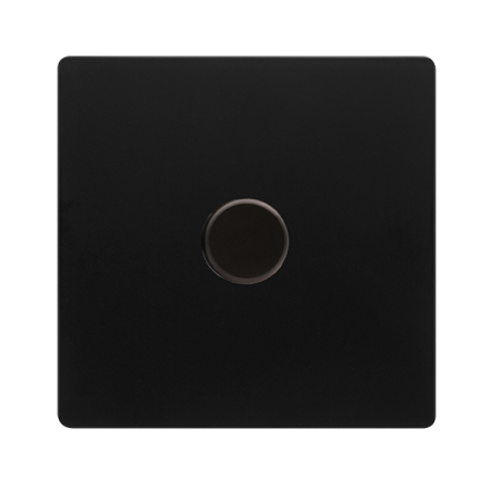 Click Definity Screwless 1 Gang 2 Way 100w Dimmer Switch - Matt Black | SFBK161