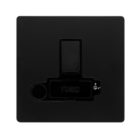 Click Definity Screwless 13A Switched Lockable Connection Unit With Optional Flex Outlet | SFBK251BK