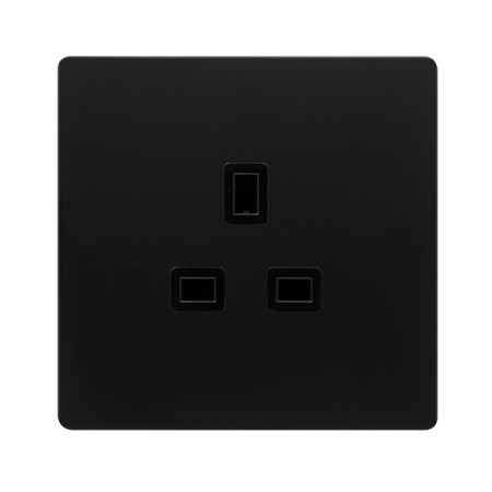 Click Definity Screwless 13A 1 Gang Unswitched Socket | SFBK630BK