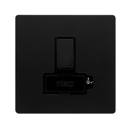Click Definity Screwless 13A Lockable Switched Fused Connection Unit | SFBK851BK