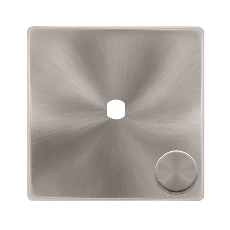 Click Definity Complete 1 Gang Unfurnished Dimmer Plate & Knobs Brushed Steel | SFBS141PL