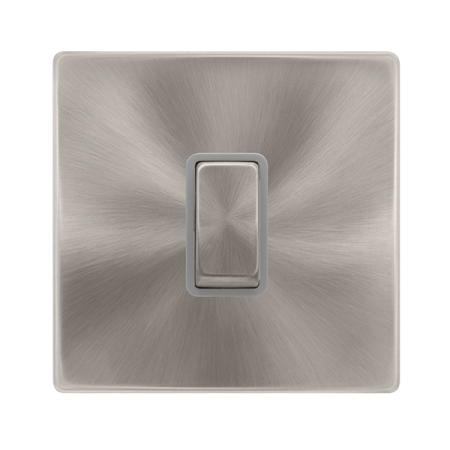 Click Definity Screwless 10ax Ingot 1 Gang Intermediate Switch with Grey Insert | SFBS425GY