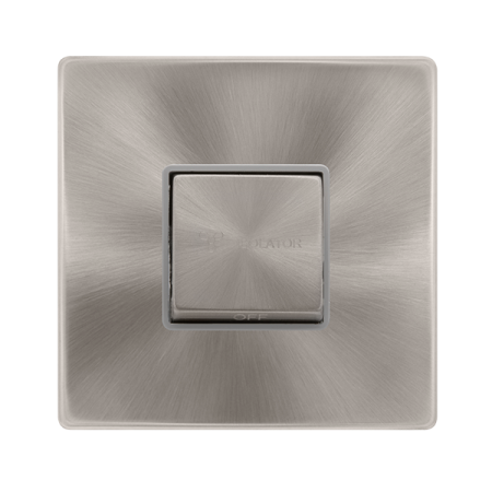 Click Definity Screwless 10A Ingot 3 Pole Fan Isolation Switch with Grey Insert | SFBS520GY
