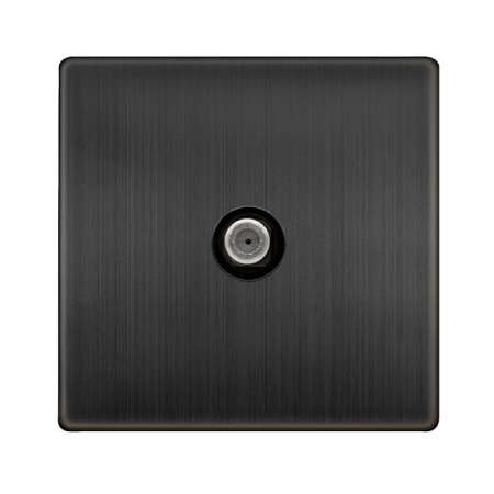 Click Definity Complete Matt Bronze Non-isolated Single Satellite Outlet