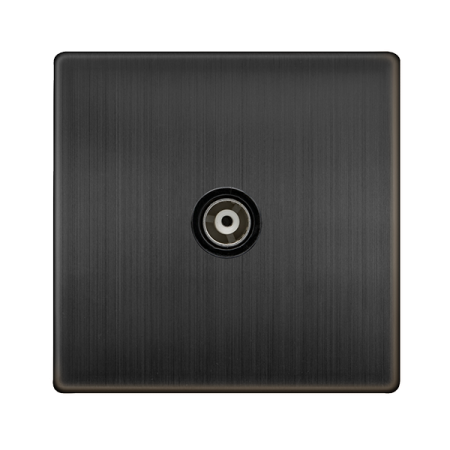 Click Definity Complete Matt Bronze Single Isolated Coaxial Outlet