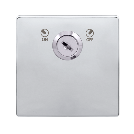 Click Definity Complete Polished Chrome 20A Double Pole Key Lockable Switch SFCH660