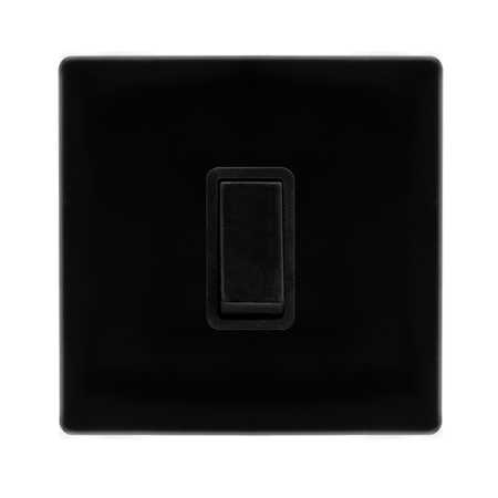 Click Definity Screwless Metal Black 1 Gang Intermediate Switch | SFMB025BK