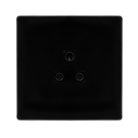Click Definity Screwless Metal Black 2A Round Pin Socket | SFMB039BK