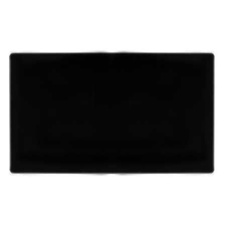 Click Definity Screwless Metal Black 2 Gang Blank Plate | SFMB061
