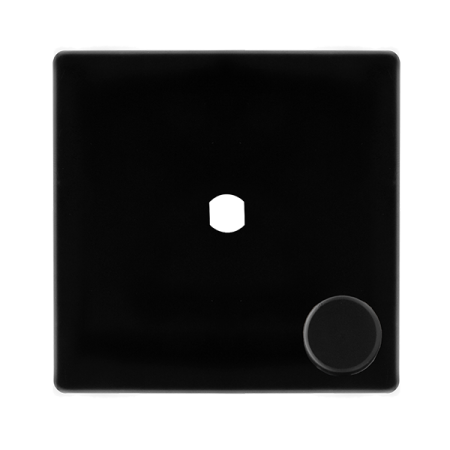 Click Definity Screwless Metal Black 1 Gang Unfurnished Dimmer Plate & Knobs | SFMB141PL